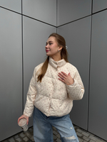 Пуховик Floral розовый