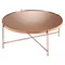Журнальный столик Josen, Ø85 см, розовый/медный
