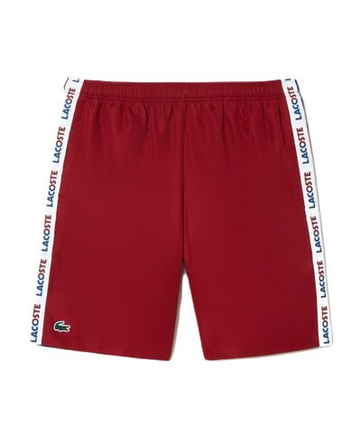Мужские теннисные шорты Lacoste Sportsuit Logo Stripe Tennis Shorts - красный