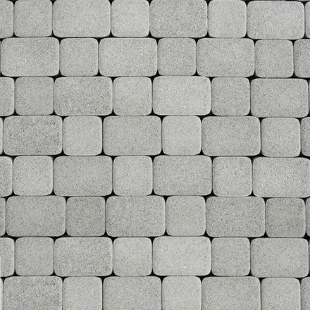 Тротуарная плитка КЛАССИКО - Гранит Белый, комплект из 2 видов плит