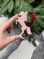 Новогодняя елочная игрушка Лошадка