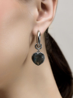 Серьги "Lovely" с лабрадором Silver