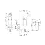 Смеситель с гигиеническим душем 35к IDDIS RAYSBR2i08 "Ray" встраиваемый, ХРОМ