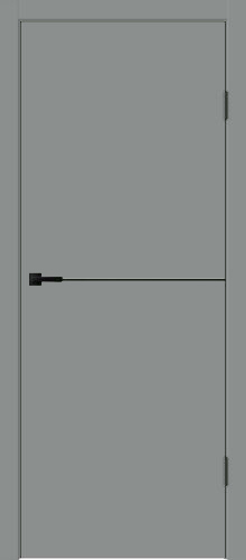 Межкомнатная дверь Velldoris Galant Н1 PG (кромка ABS черная, молдинг черный) Серый агат