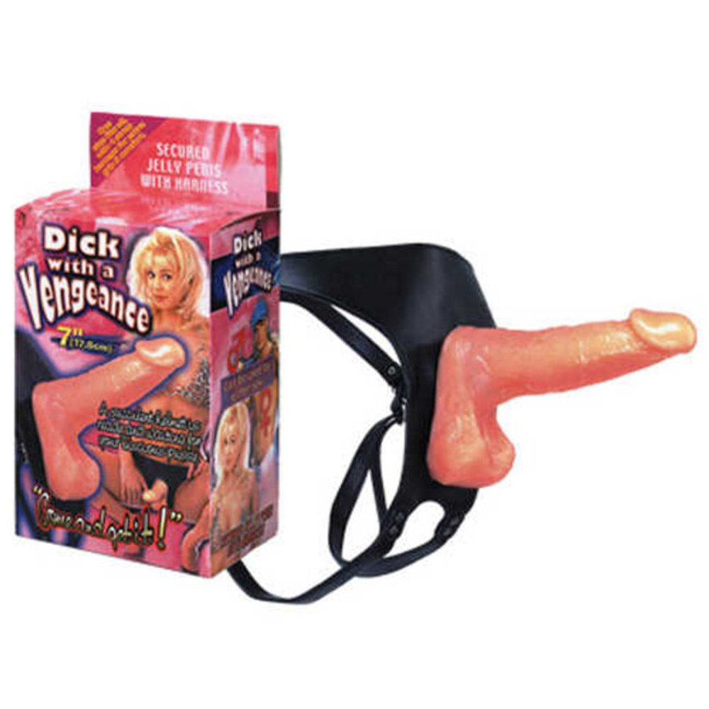Страпон с мошонкой Dick With a Vengeance (Цвет: телесный)