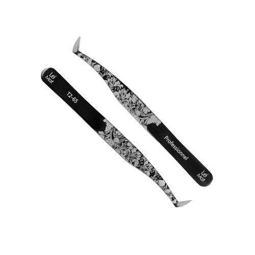 Пинцет профессиональный Le Maitre "Professionnel" Laser "Black Folk" T2-65