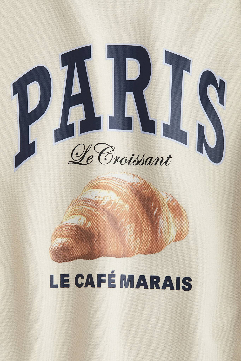 H&M Толстовка с принтом, кремовый