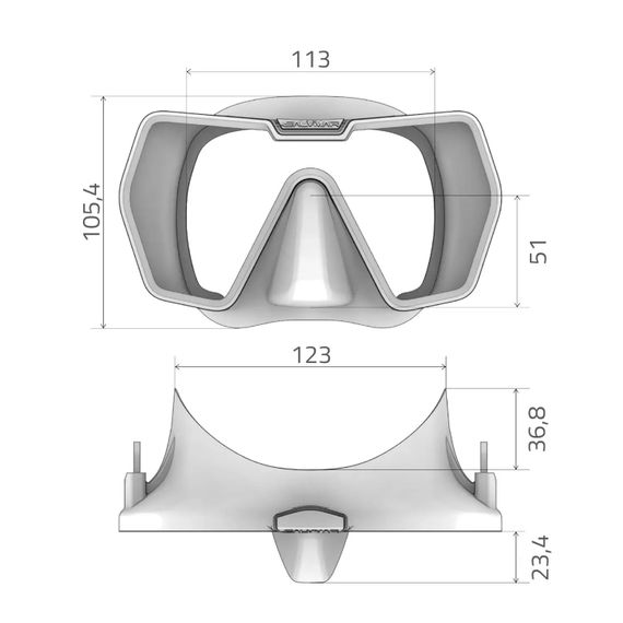 Маска Salvimar Drake антифог для дайвинга черный