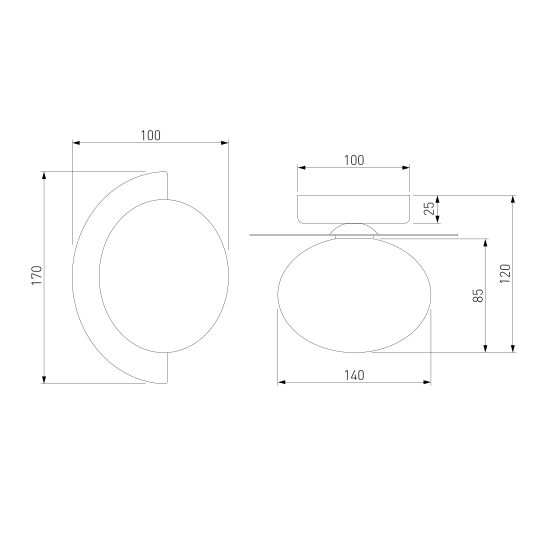 70150/1 / настенный светильник / черный