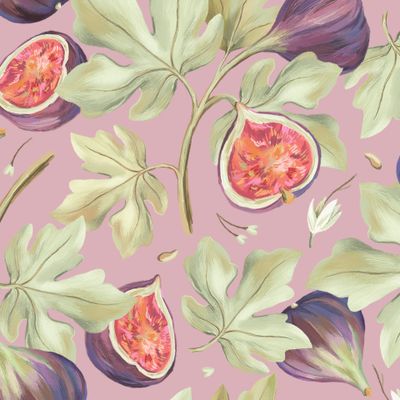 Инжир на лиловом фоне