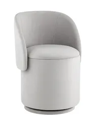 Пуф-трансформер Таунсвилл вращающийся с ящиком велюр светло-серый