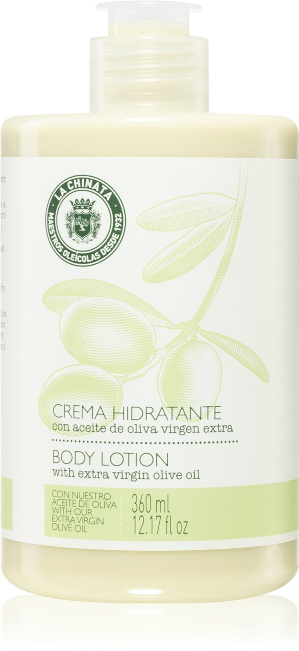 La Chinata Hydratant - увлажняющий крем для тела с оливковым маслом /   360  ml  / GTIN 8436578482603
