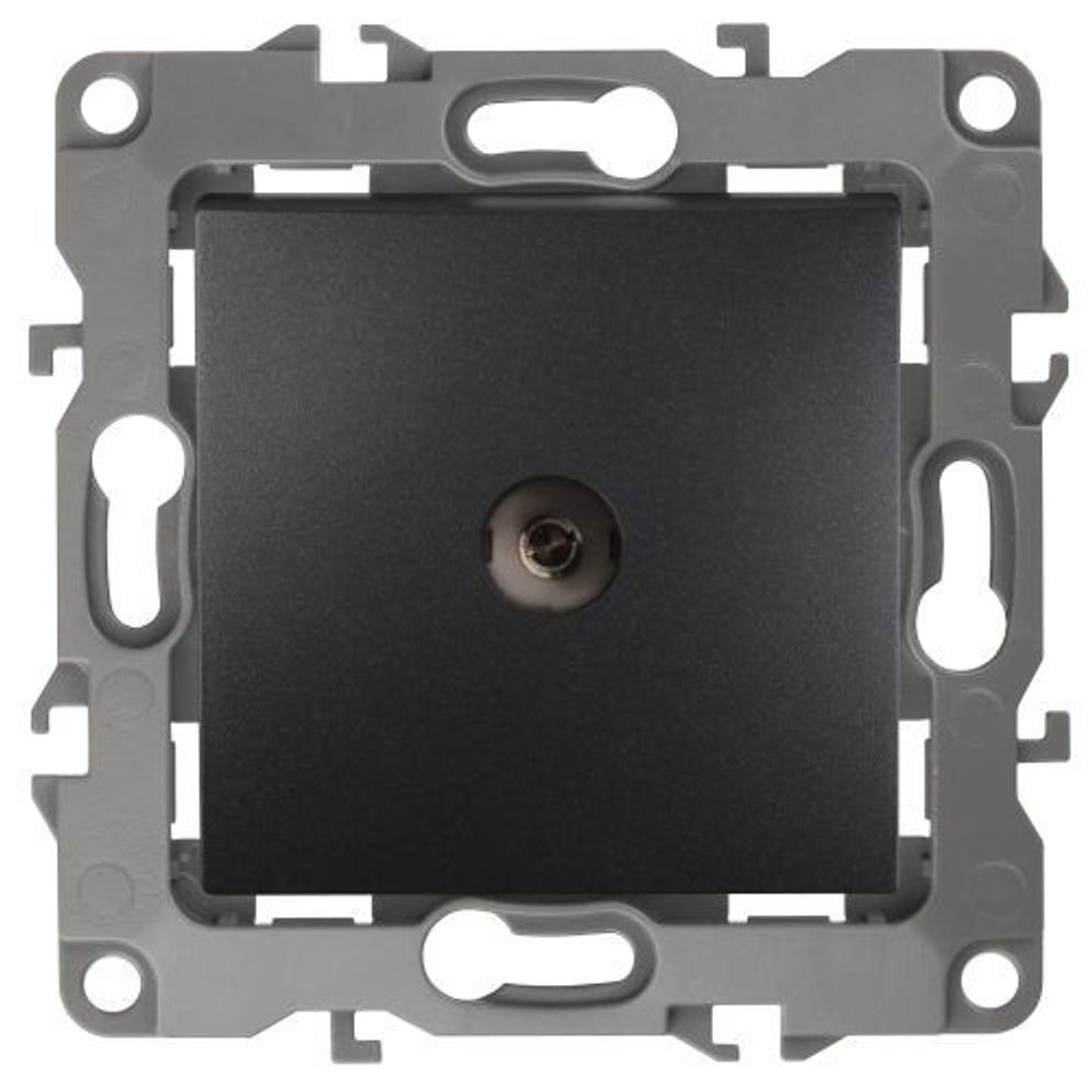 Розетка телевизионная одиночная TV 1мод. Эра12 12-3101-05 IP20 антрацит Эра Б0014709