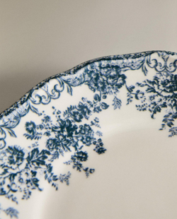 Zara Home тарелка пирожковая из фаянса, цвет синий, 16 см