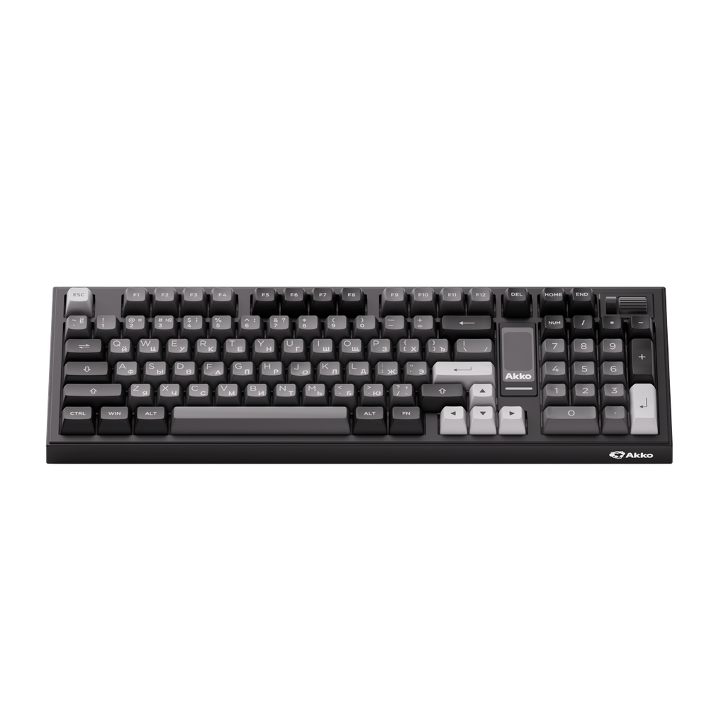 AKKO 5098B, Black&Sliver with Screen 3 Modes RGB Hot Swap V3 Piano Pro switches,ASA profile keycap