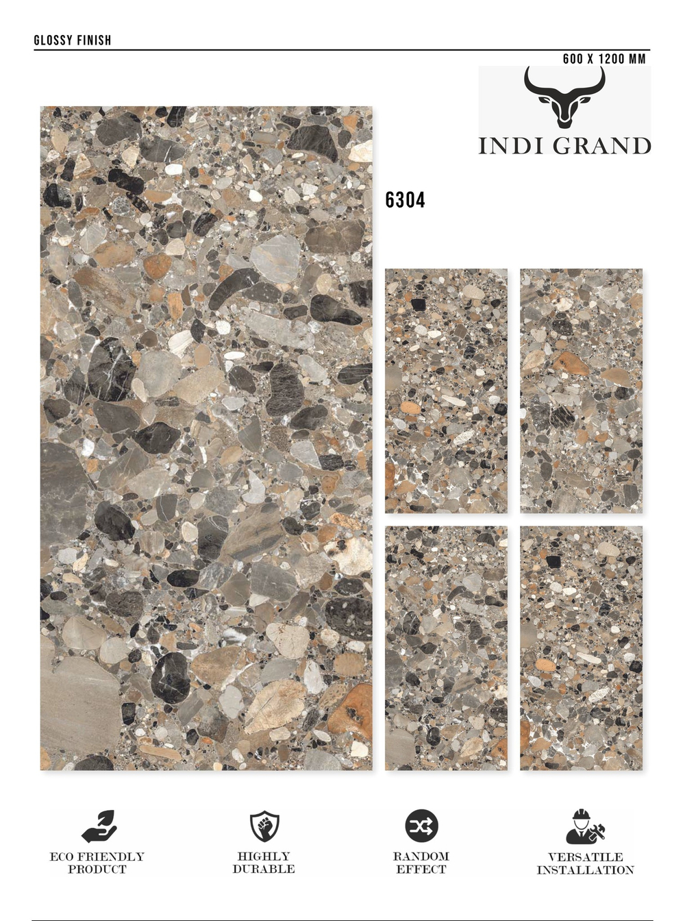 Керамогранит glossy №4 , 60х120, 6304