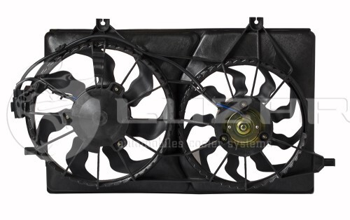 Вентилятор охл. радиат. с диффузором /2170/ в сб. с кондиц.  Halla  (2вент.) (LUZAR)