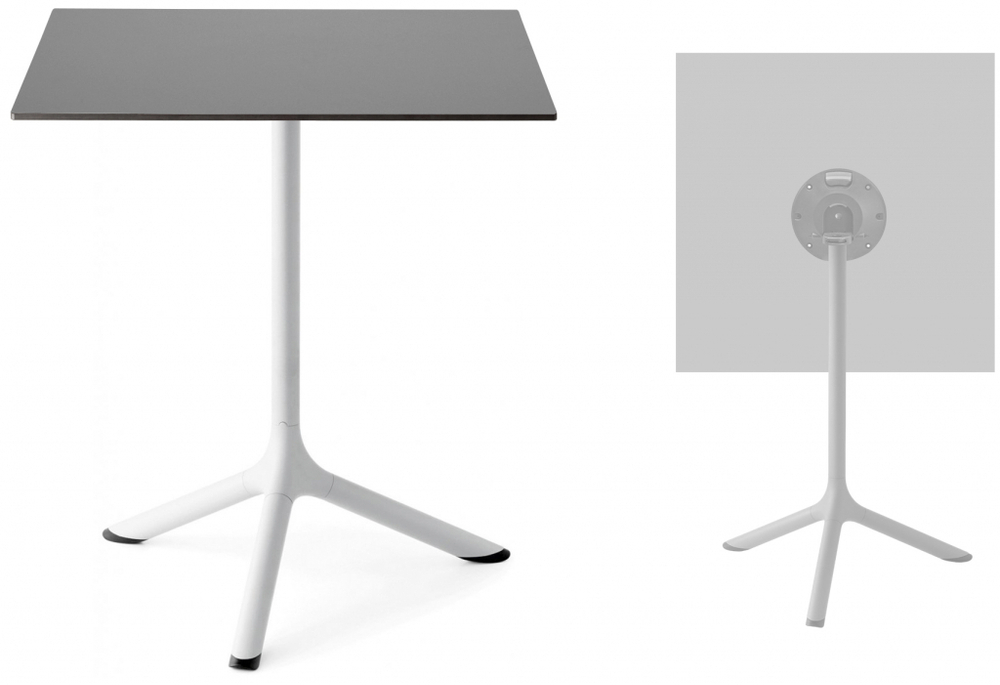 Стол ламинированный обеденный складной Scab Design Tripe Folding, белый, антрацит