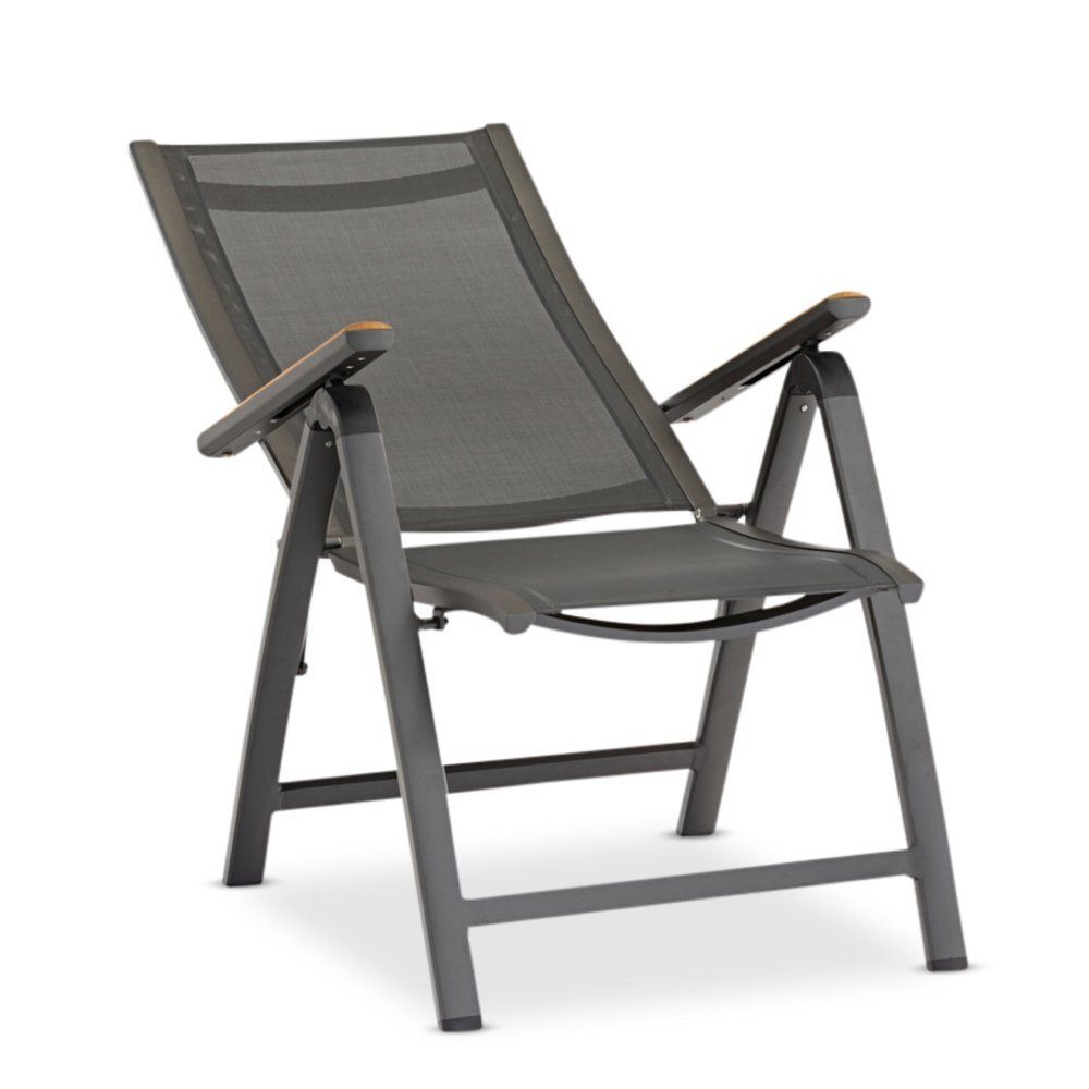 Timra AL-R, комплект обеденной мебели антрацит/черный, алюминий