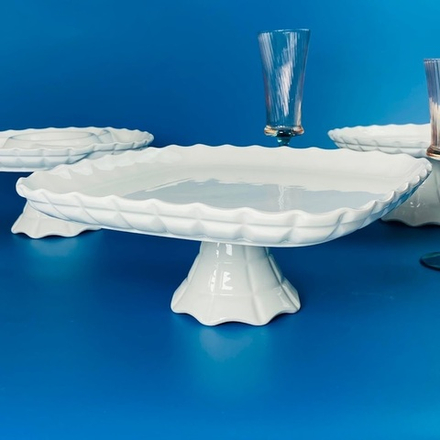 Lenardi 163-060 Квадратное блюдо 30,5х12см на ножке КОРНЕЛИЯ в под.уп.(х8)Фарфор