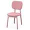 Стул с обивкой Saga, рогожка, розовый