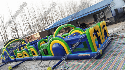 Надувной батут "Длинная полоса препятствий" 20*4*5 м