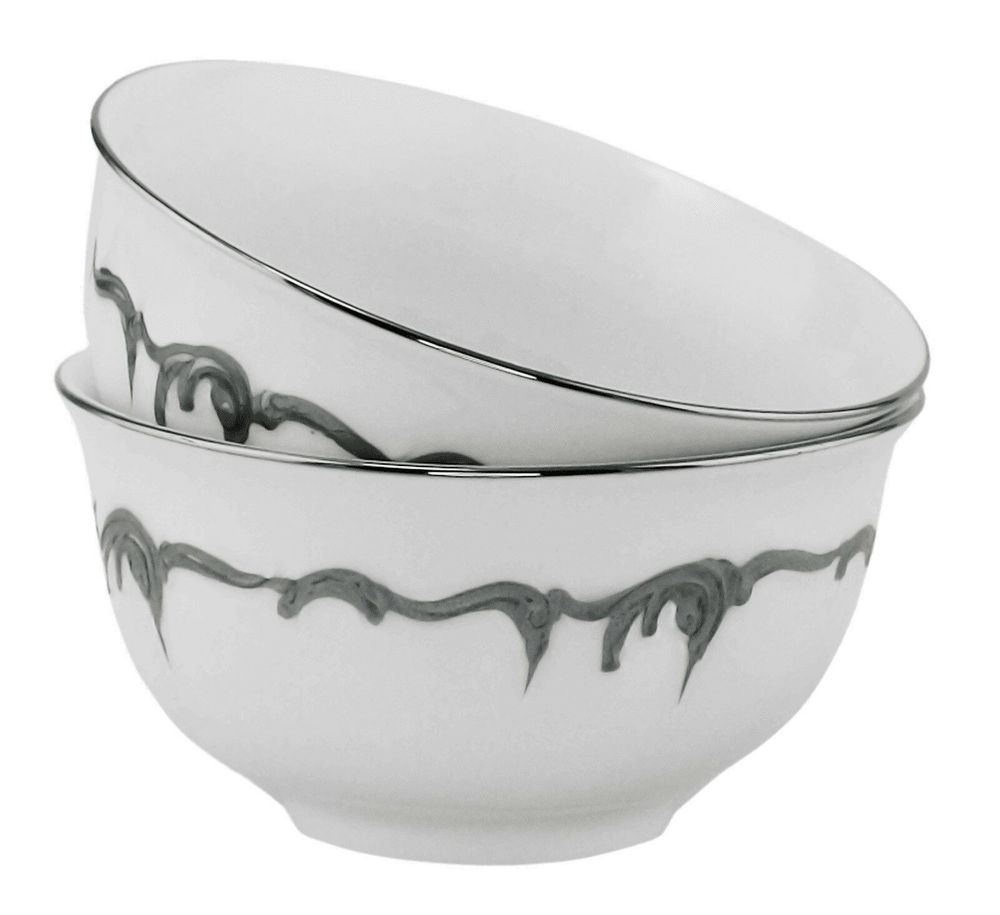 Lenardi 666-404 Набор из 2 салатников 9см ARGENTO в под.уп.(х12)Фарфор