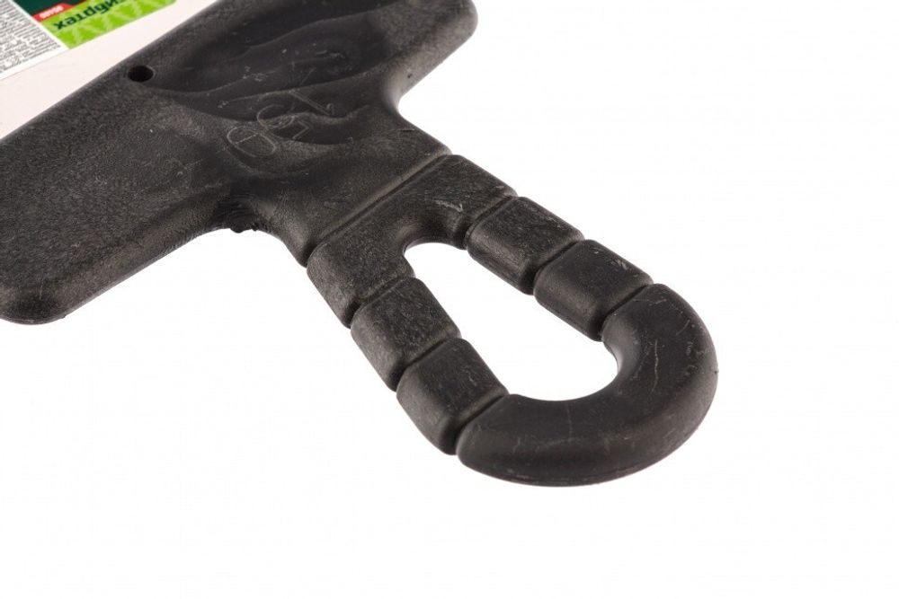 Шпатель из нержавеющей стали, 150 мм, зуб 10х10 мм, пластмассовая ручка// Сибртех 85480