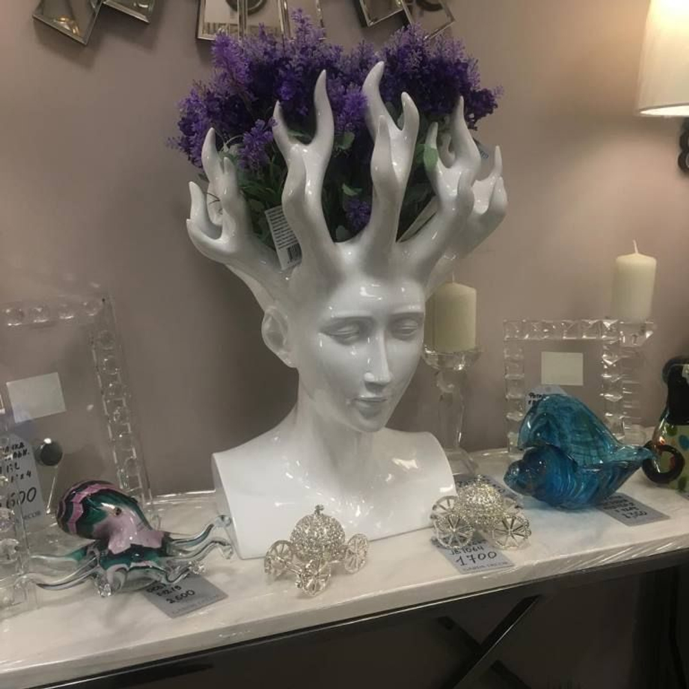 Статуэтка Garda Decor "Фантазия" белая E1063
