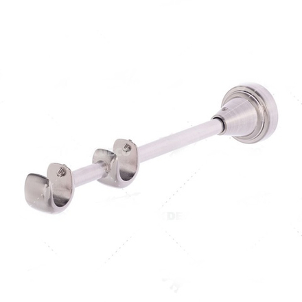 Кронштейн открытый стеновой d16/16 мм двухрядный, цвет нержавеющая сталь