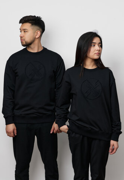 Свитшот SHANYRAQ APPLIQUE BLACK