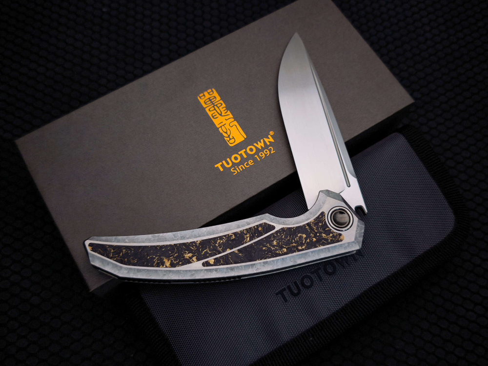Складной нож ESPADA Tamx Satin CrystalTi Gold Carbon