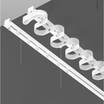 Встраиваемый ультратонкий карниз для штор, алюминиевый, скрытый, тихий ход, крючковый
