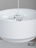 Светильник потолочный подвесной 2х ярусный, абажур потолочный, цвет Белый E27