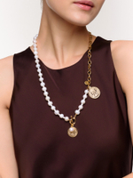 Колье "Medal pearl" Gold