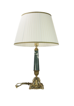 Olympus Brass Лампа настольная интерьерная на бронзовом основании с тканевым абажуром