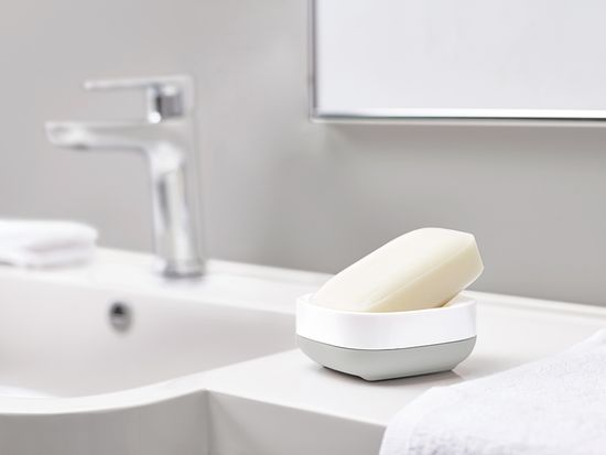 Мыльница Joseph Joseph Slim™ белая-серая