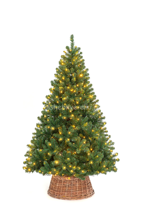 Сосна искусственная световая "Звездная", ПВХ, со встроенной LED гирляндой + пульт 1.8 м. (180 см.)