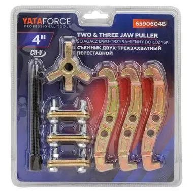 Съемник двух-трехзахватный переставной 4'' YATAFORCE YF-6590604B