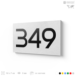 Номер на дверь 349, табличка на дверь для офиса, квартиры, кабинета, аудитории, склада, белая 120х70 мм, Айдентика Технолоджи