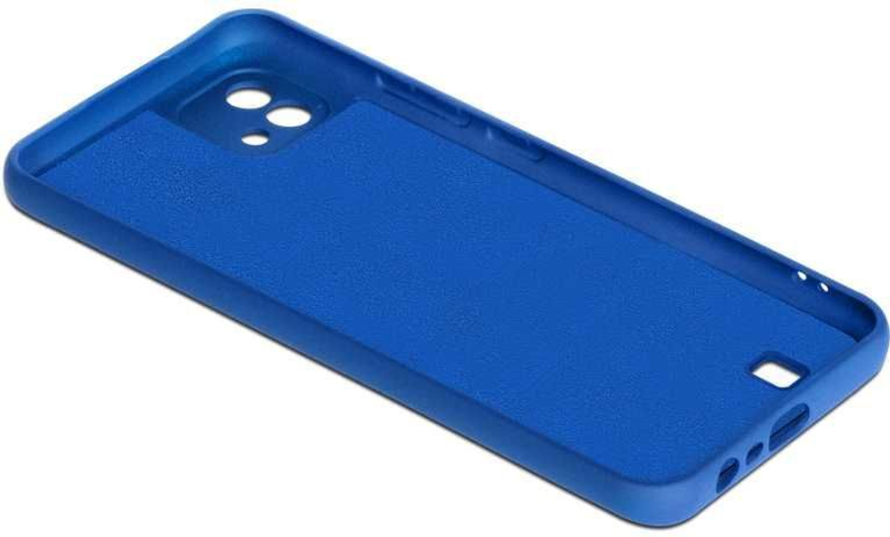 Силиконовый чехол с микрофиброй для Realme C20/C11 blue DF