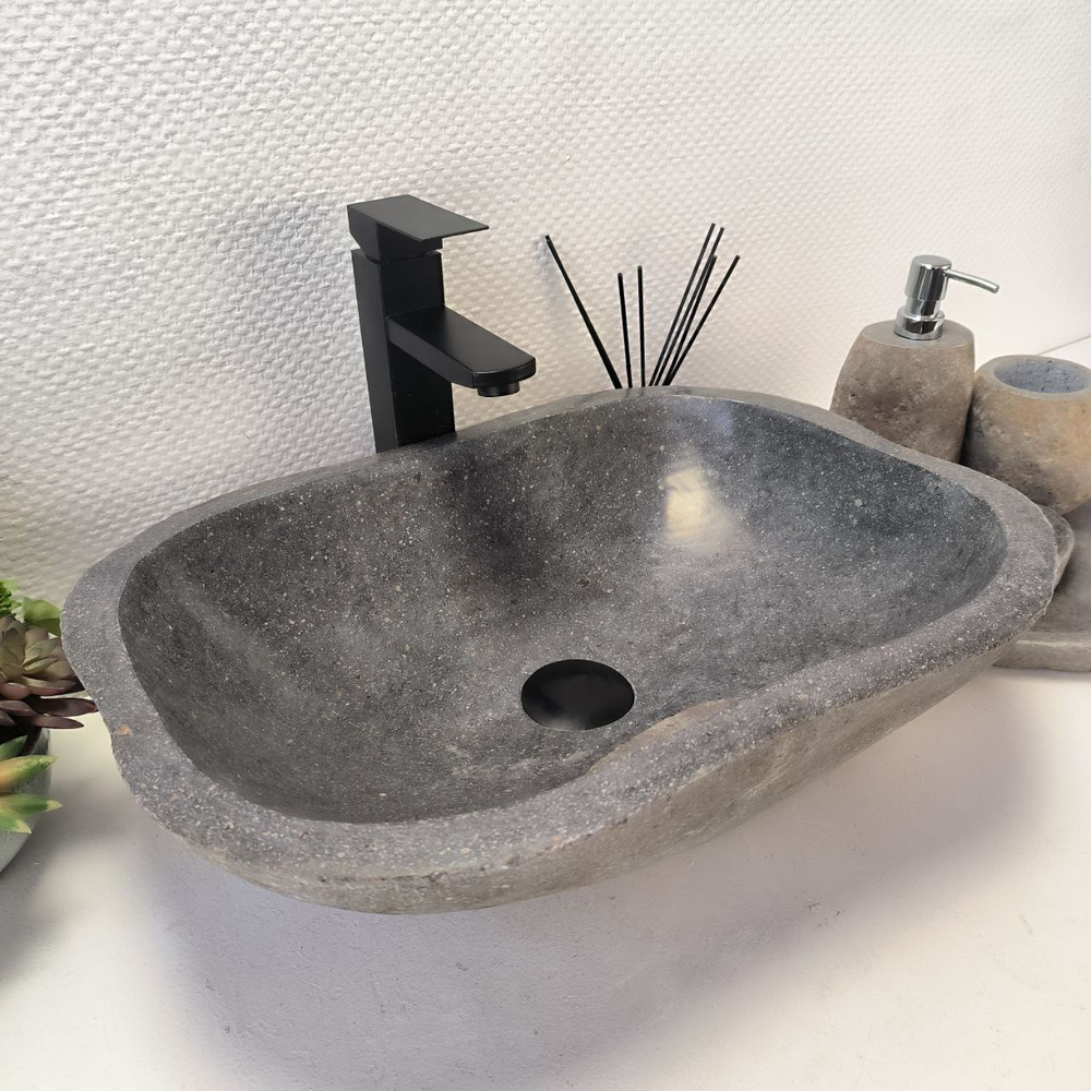 Раковина из речного камня RS-63457 (49*36*15) 0122