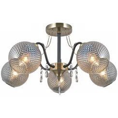 Люстра потолочная ILLUMICO E14 IL0432-5CSQ-29 AB BK