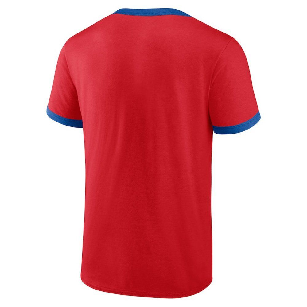 Баскетбольная футболка Fanatics Fundamental Biblend Ringer Tee Philadelphia Phillies Red