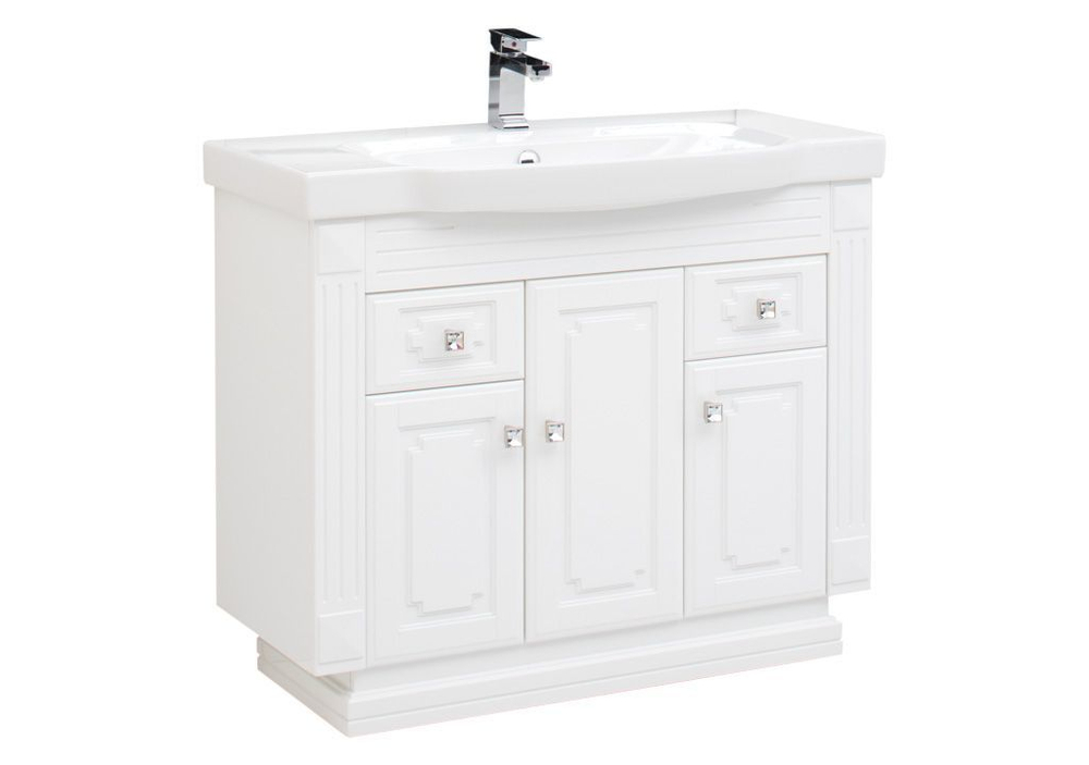 Тумба с раковиной Aquanet Фредерика 100 белый