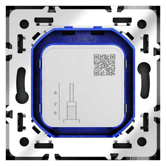 Розетка телевизионнная встраиваемая Voltum S70 оконечная TV+SAT, (титан) VLS060406