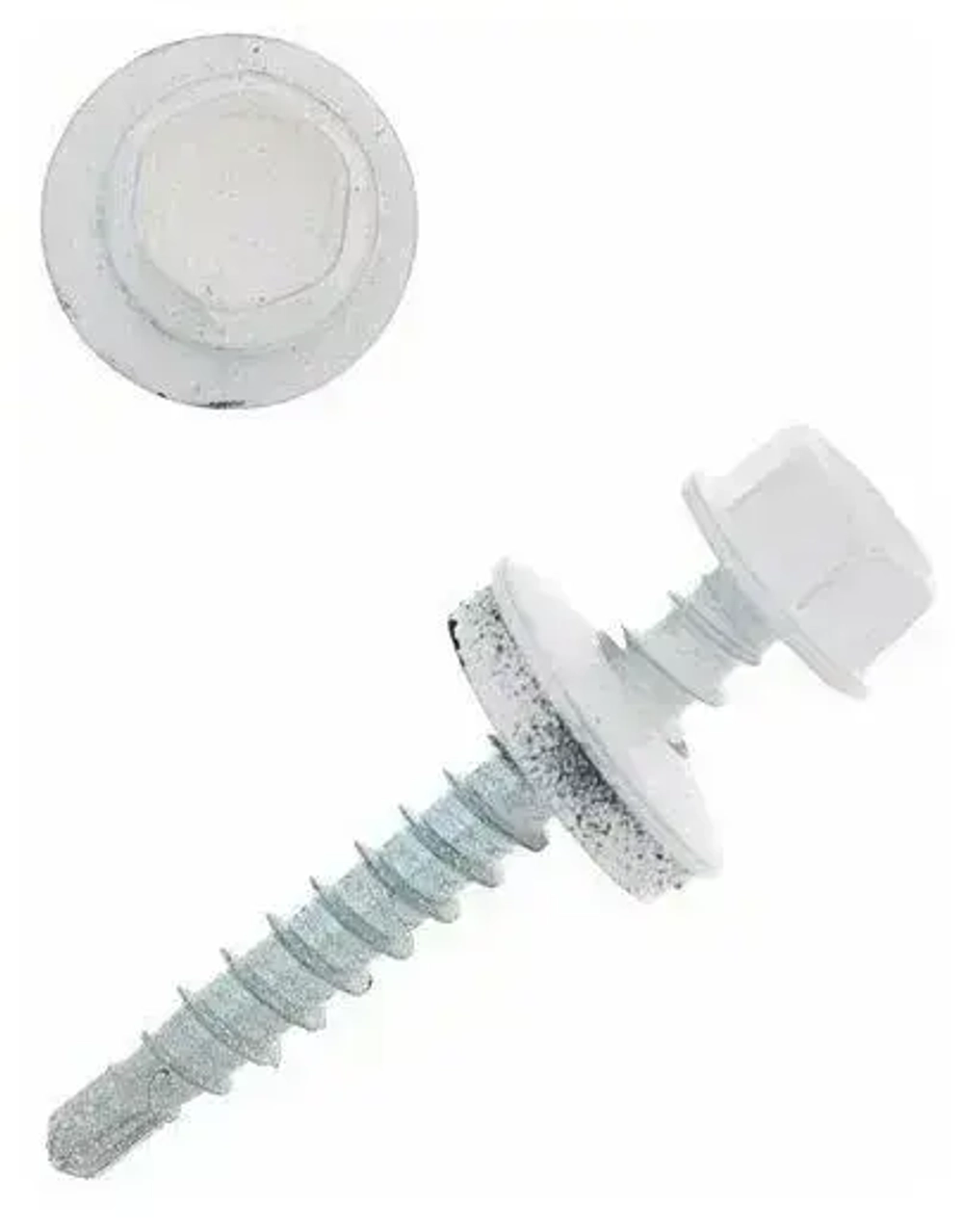 Саморез кровельный белый 4,8х35мм 9 штук