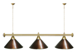 Лампа STARTBILLIARDS 3 пл. (плафоны зеленые,штанга золотая,фурнитура золото)