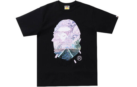 Футболка A BATHING APE BAPE Sakura Photo Ape Head Tee T, 1I20-110-007