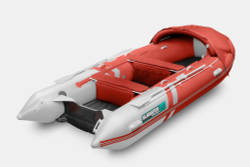 Надувная лодка GLADIATOR E420PRO красно-белый